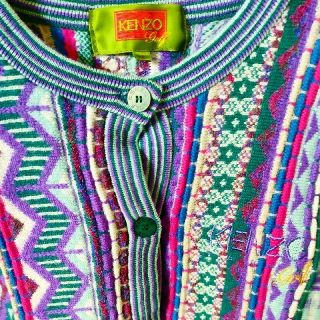 ケンゾー(KENZO)のKENZO golf 柄ニット カーディガン(カーディガン)