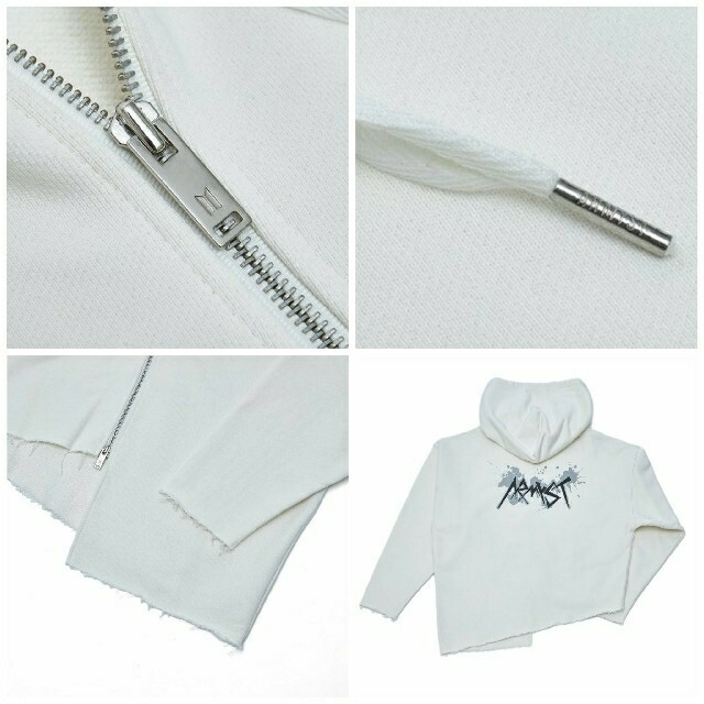 BTS ジョングク ARMYST ZIP-UP HOODY パーカー グク 白