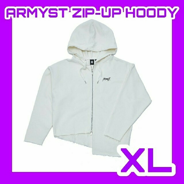 BTS ジョングク ARMYST ZIP-UP HOODY パーカー グク 白 | フリマアプリ ラクマ