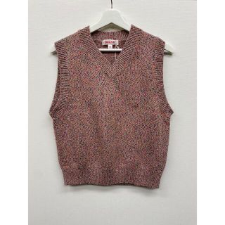 MASU MELANGE V-NECK VEST(JUICY PINK)