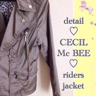 セシルマクビー(CECIL McBEE)のCECIL McBEE♡お星さまやチェーンが可愛いライダース♡(ライダースジャケット)