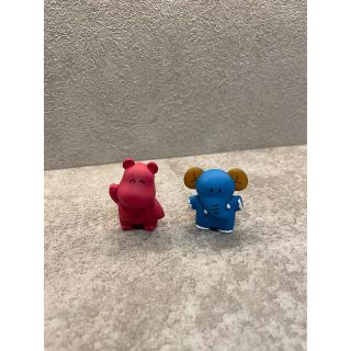 たべっ子どうぶつ キャラクター ピンクのカバ ゾウ フィギュア(その他)