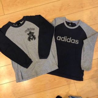 アディダス(adidas)のアディダスロングTシャツ　2枚セット　サイズ140(Tシャツ/カットソー)