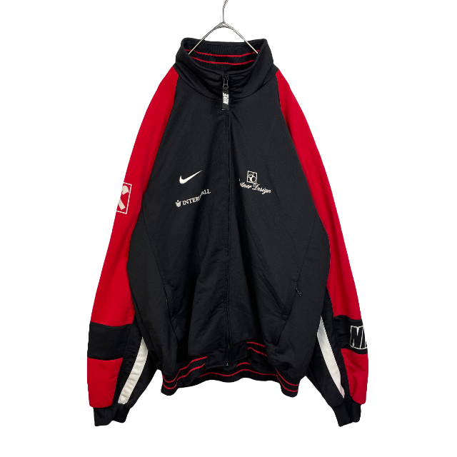 NIKE(ナイキ)の90s' ナイキ 白タグ ジャージ フィールドジャケット 黒 赤 Lサイズ  メンズのトップス(ジャージ)の商品写真