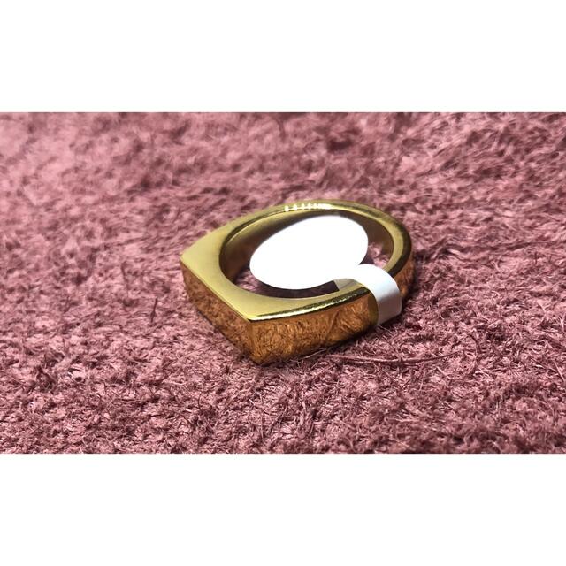 印台　19号　ハンコ　四角　スクエア　指輪　ギフト　メンズ  ゴールド　金 メンズのアクセサリー(リング(指輪))の商品写真