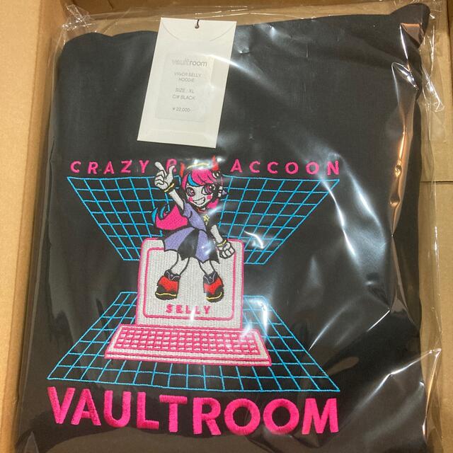 vaultroom × Selly Hoodie 黒　パーカー　XLサイズ