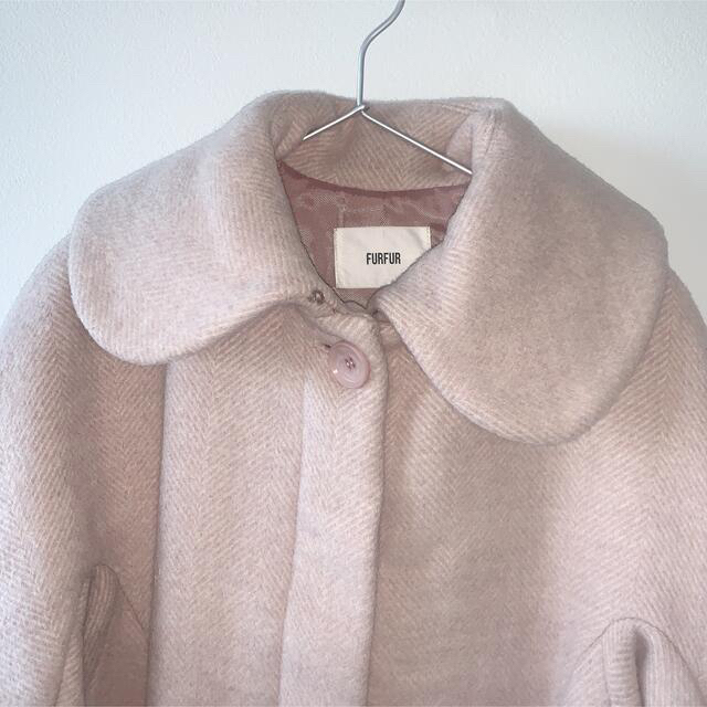 fur fur(ファーファー)のfurfur ロングコート　ピンク レディースのジャケット/アウター(ロングコート)の商品写真