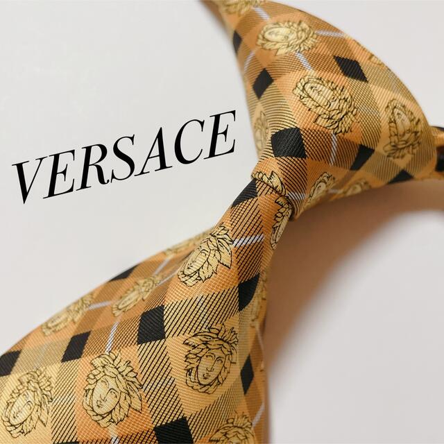 Versace 美品 ヴェルサーチ ネクタイ ハイブランド ロゴ柄 メデューサ 黄 ビジネスの通販 By ぜろ ヴェルサーチならラクマ