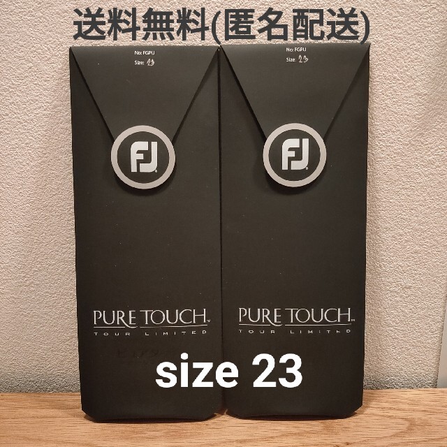 フットジョイ ピュアタッチ ホワイト ゴルフグローブ 2枚　size23