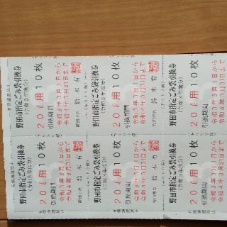 野田市ごみ袋引換券　20ℓ　60枚2600円(その他)