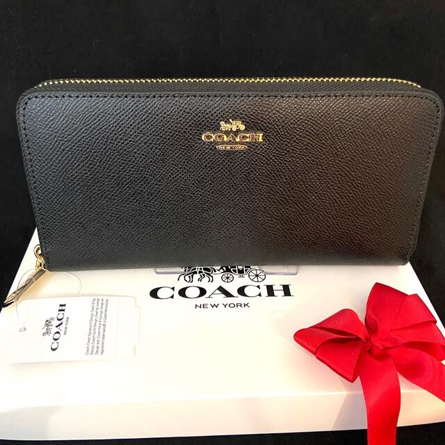 COACH(コーチ)のプレゼントにも❤️コーチ ラウンドジップ クロスグレインレザー 長財布 メンズのファッション小物(長財布)の商品写真