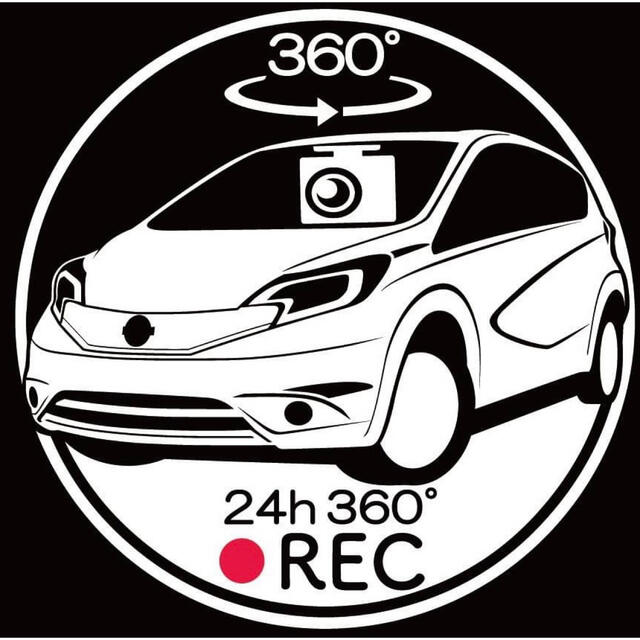 日産 ノート e12 ドライブレコーダー ドラレコ ステッカー 無料車種変更可能 自動車/バイクの自動車(車外アクセサリ)の商品写真