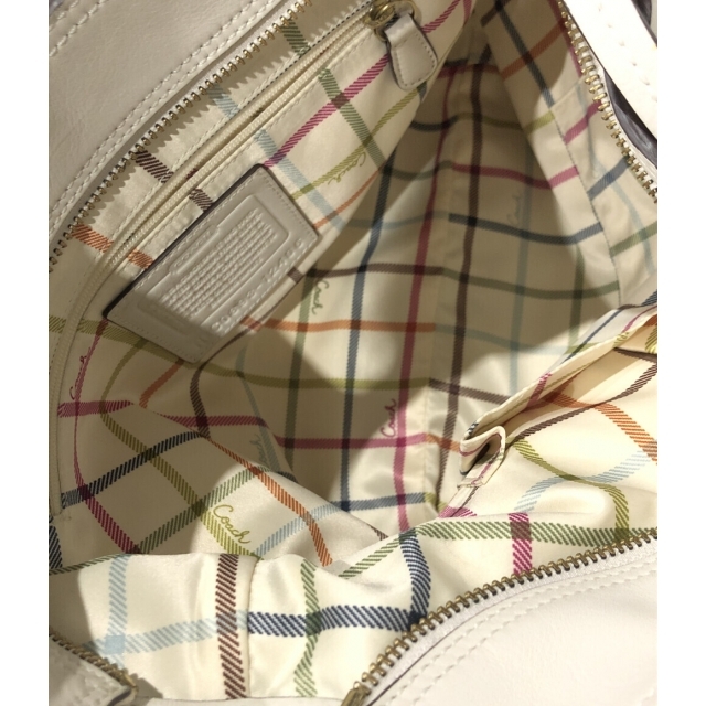 コーチ COACH レザーショルダーバッグ ホワイト レディース 2