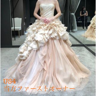 ヴェラウォン(Vera Wang)のverawang ヌードヘイリー US4 バッスル加工 【セカンドオーナー募集】(ウェディングドレス)