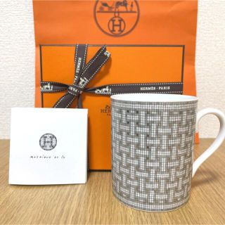 エルメス(Hermes)の【新品 ギフト包装】エルメス モザイク プラチナ マグカップ(食器)