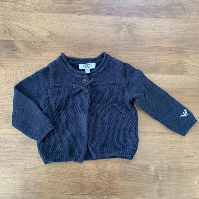 ARMANI JUNIOR(アルマーニ ジュニア)の難あり　アルマーニベビー　カーディガン キッズ/ベビー/マタニティのベビー服(~85cm)(ニット/セーター)の商品写真