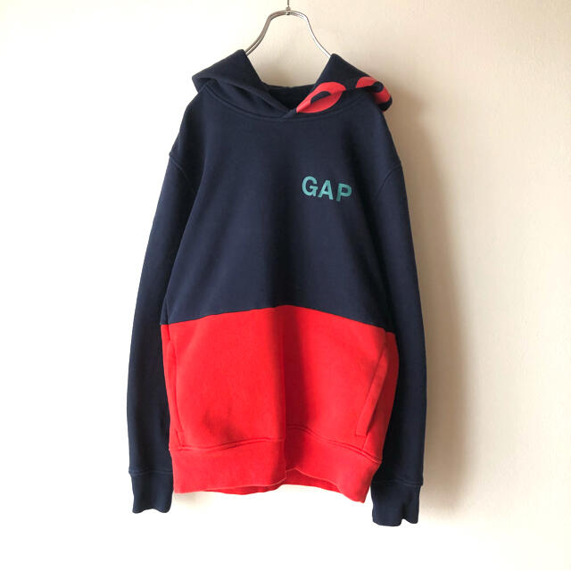 GAP(ギャップ)の【希少デザイン】OLD GAP オールドギャップ 両面 ビックロゴ パーカー M メンズのトップス(パーカー)の商品写真