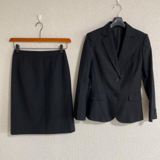 スーツカンパニー(THE SUIT COMPANY)のスーツカンパニー 上36下38 Ｗ64 スカートスーツ 黒 就活 洗濯可 DMW(スーツ)