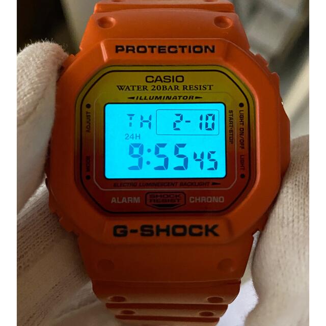 G-SHOCK/スピード/DW-5600/時計/オレンジ/グラデーション/美品