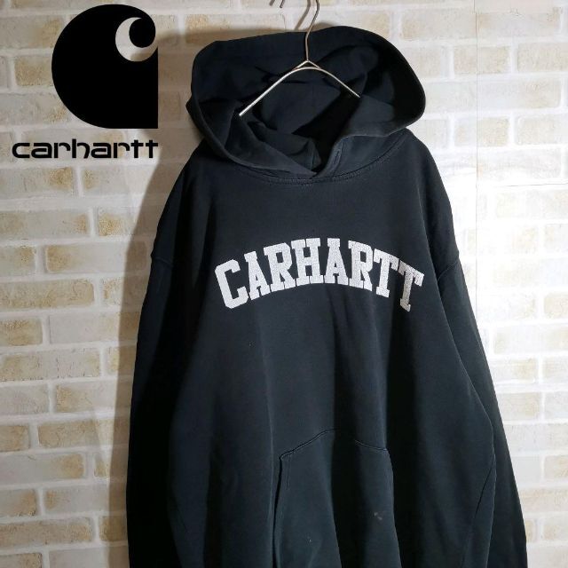 carhartt(カーハート)のカーハート プルオーバー パーカー アーチ ロゴ 古着 ユニセックス メンズのトップス(パーカー)の商品写真