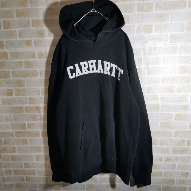 carhartt(カーハート)のカーハート プルオーバー パーカー アーチ ロゴ 古着 ユニセックス メンズのトップス(パーカー)の商品写真