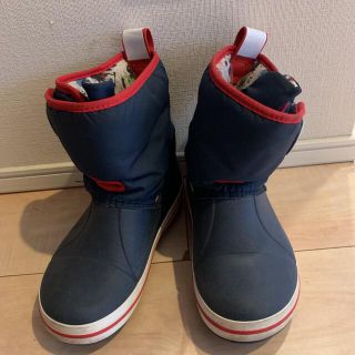 クロックス(crocs)のクロックス　スノーブーツJ1サイズ　ネイビー(ブーツ)