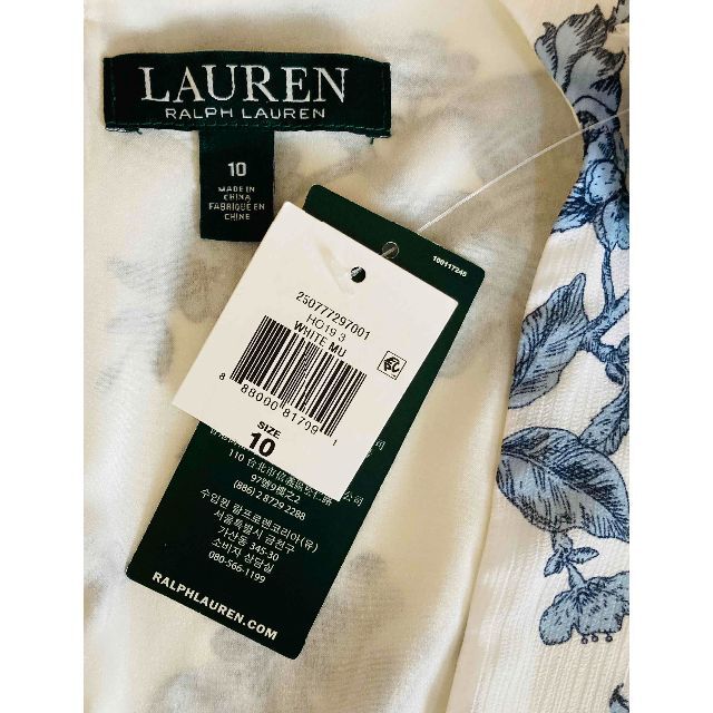 Ralph Lauren(ラルフローレン)の新品【ラルフローレン】蒼い花柄シフォンマキシロングワンピース10 L-XL レディースのワンピース(ロングワンピース/マキシワンピース)の商品写真