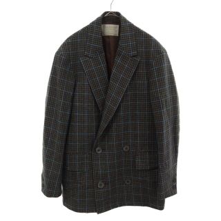 カラー(kolor)のkolor カラー 21AW CHECK DOUBLE BREASTED TAILORED JACKET 21WCM-J11112 チェックダブルブレステッドテーラードジャケット(テーラードジャケット)