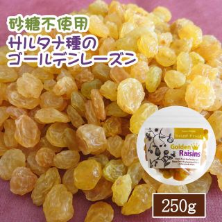 ゴールデンレーズン ドライフルーツ 砂糖不使用 250g レーズン(菓子/デザート)