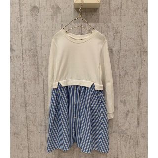 ブランシェス(Branshes)の【専用です】超美品★ブランシェス　フリルストライプワンピ120(ワンピース)