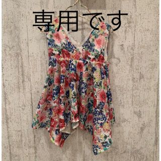 ブランシェス(Branshes)の【専用です】新品★ブランシェスお花レースチュニック120(Tシャツ/カットソー)