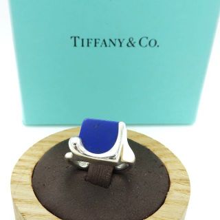 ティファニー(Tiffany & Co.)の極希少 美品 ティファニー スクエア ラピズラズリ リング HH21(リング(指輪))