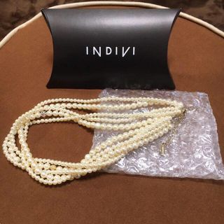 インディヴィ(INDIVI)の値下げ！【美品】結婚式 インディヴィ パール ネックレス(ネックレス)