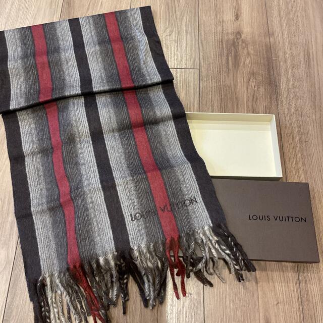 LOUIS VUITTON ルイヴィトン マフラー カシミヤ 赤 茶色 バーゲンで