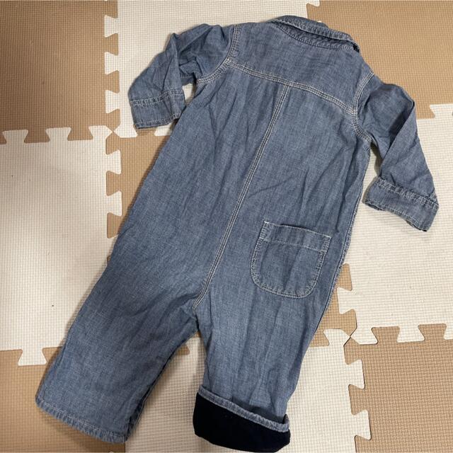 babyGAP(ベビーギャップ)のbaby gap デニムロンパース　つなぎ キッズ/ベビー/マタニティのベビー服(~85cm)(ロンパース)の商品写真