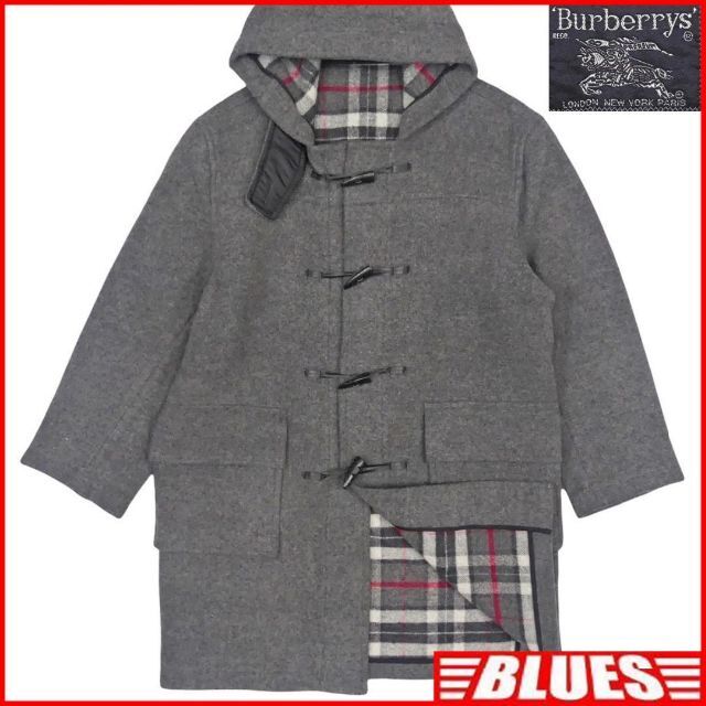 BURBERRY(バーバリー)の英国製 ダッフルコート バーバリー メンズ XS 古着 グレー ロングコート メンズのジャケット/アウター(ダッフルコート)の商品写真