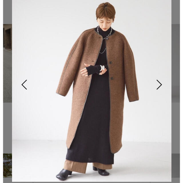 Wool Jersey Coat チョコ　38