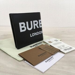 BURBERRY - 未使用品 BURBERRY 二つ折り財布 ブラック 351の通販 by