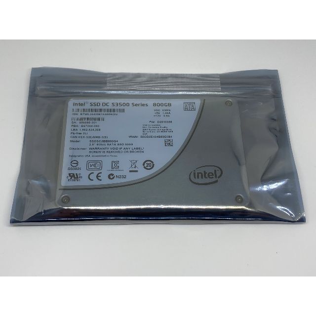 超耐久SSD Intel DC S3500 800GB SSDSC2BB80