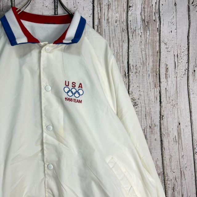 オリンピック スタジャン メンズ ジャケット 1988 アウター 刺繍