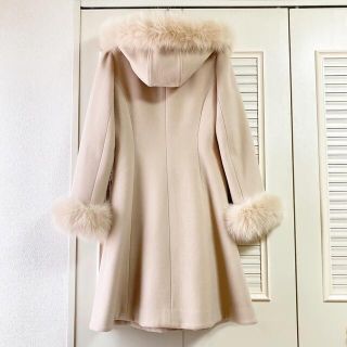 René - Rene ルネ プリンセスライン FOXファー フードつき コート 36の