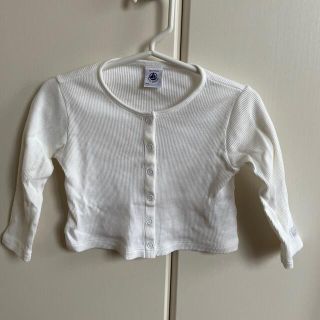 プチバトー(PETIT BATEAU)の【プチバトー】ベビー　カーディガン　12m(カーディガン/ボレロ)