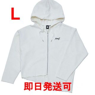 ボウダンショウネンダン(防弾少年団(BTS))のJUNG KOOK ARMYST ZIP-UP HOODY WHITE Lサイズ(パーカー)