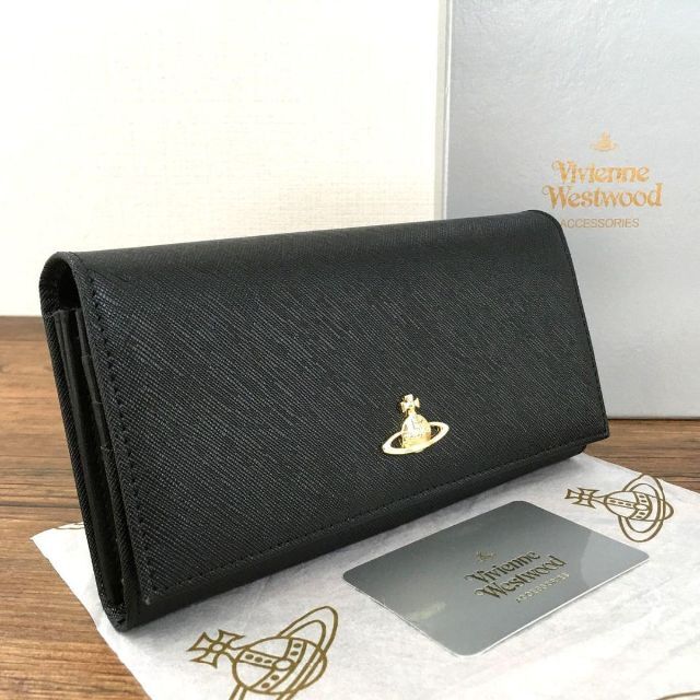 極美品 Vivienne Westwood 長財布 ブラック オーブ 358 | フリマアプリ ラクマ