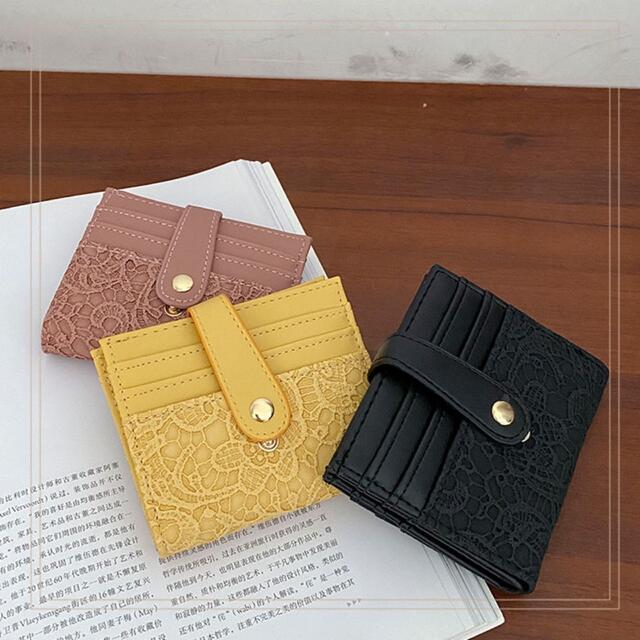 【新品】カードケース ウォレット 財布 折りたたみ 二つ折り レースアップ  レディースのファッション小物(財布)の商品写真