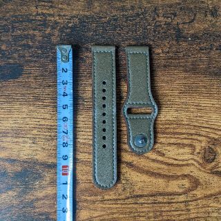 Amazfit Bip/20mm腕時計 替えバンド（茶色革）(その他)