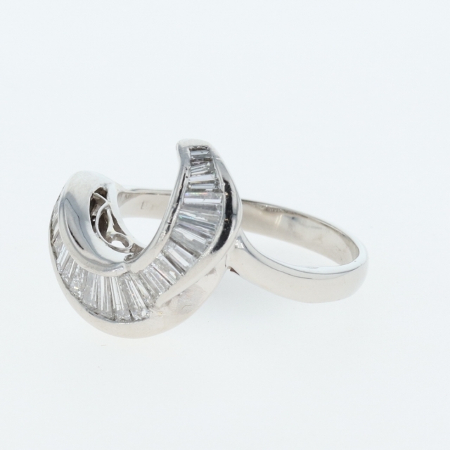 品多く メレダイヤ デザインリング 12号 Pt900 中古 - リング(指輪 