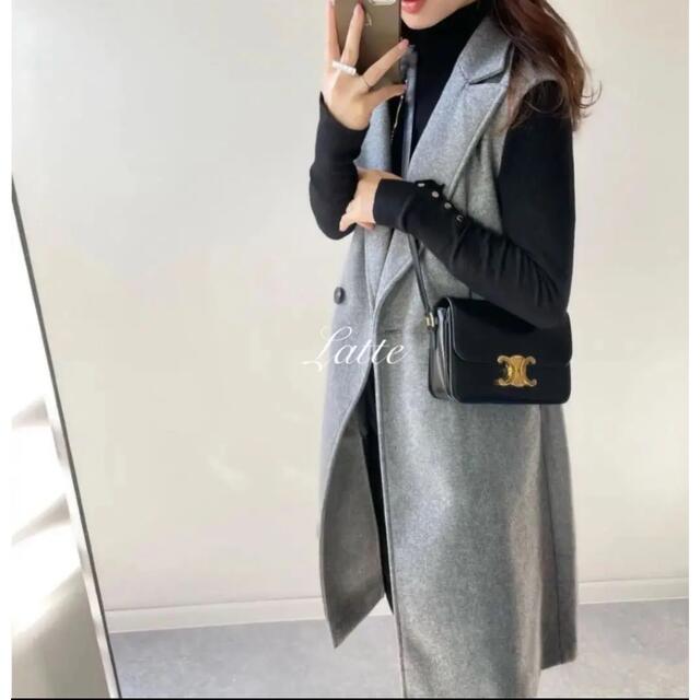 新着商品 ZARA ダブルブレスト ソフトベスト グレーxs - ベスト/ジレ