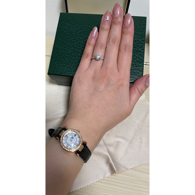 Lunage 天然ダイヤモンド0.55ct 腕時計 動くダイヤ ルナージュ 年末早