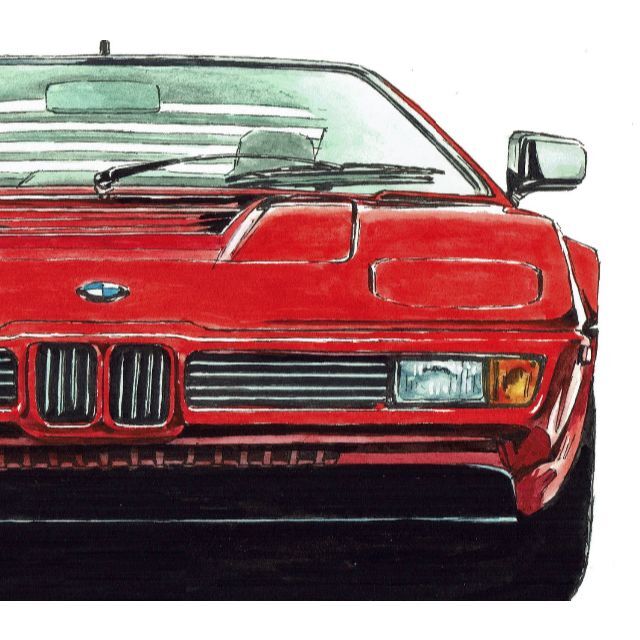 GC-575 BMW M1/323i限定版画サイン有額装済作家 平右ヱ門 8